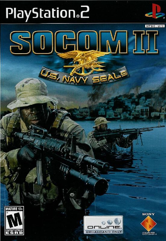 SOCOM II US Navy Seals box art for Playstation 2